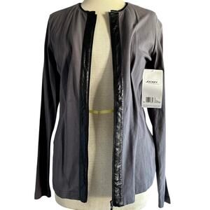 Womens Cardigan Size Medium Gray Shacket Professional Structured NWT